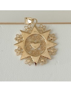 Ciondolo Presentosa 2cm 1 Cuore ORO 9 Kt RL