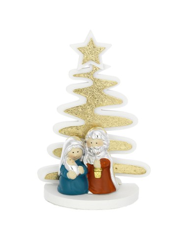 Presepe con Albero Stilizzato Onde Natale Bagutta