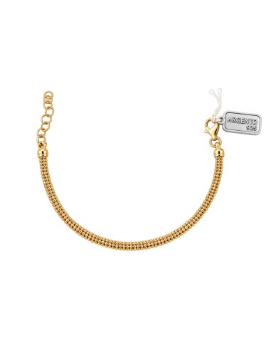 Bracciale Tubolare Argento 925 Dorato Think Positive