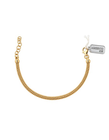 Bracciale Tubolare Argento 925 Dorato Think Positive