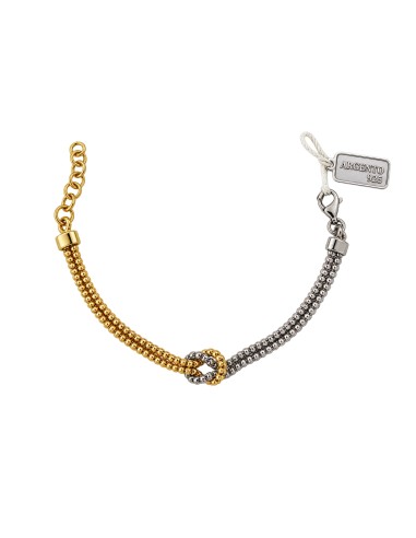 Bracciale Nodo Bicolore Argento 925 Think Positive