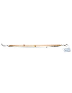 Bracciale Tre Fili Tricolore Argento 925 Think Positive