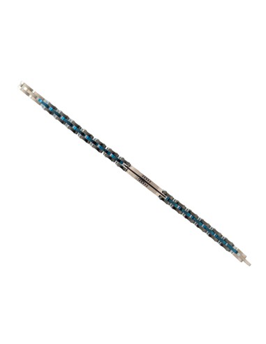 Bracciale Uomo in Acciaio con strass neri Myo