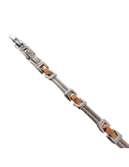 Bracciale Uomo in Acciaio Bicolore Myo