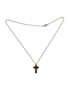 Girocollo Uomo in Acciaio Croce Lucida Satinata Myo