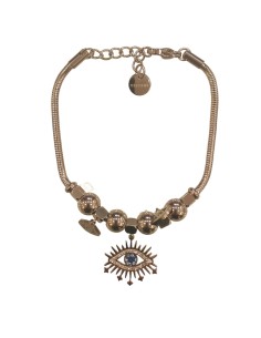 Bracciale Donna in Acciaio Dorato Occhio Touch Me