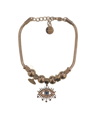 Bracciale Donna in Acciaio Dorato Occhio Touch Me