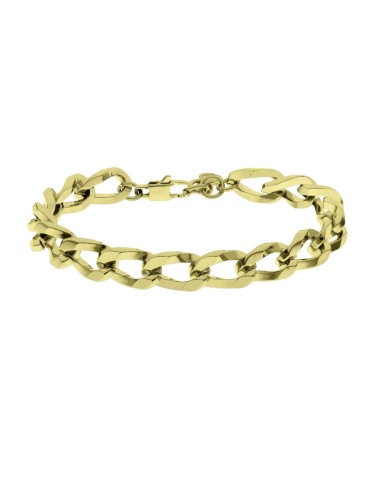 Bracciale in Acciaio Unisex Gourmette con Taglio a Diamante 1One