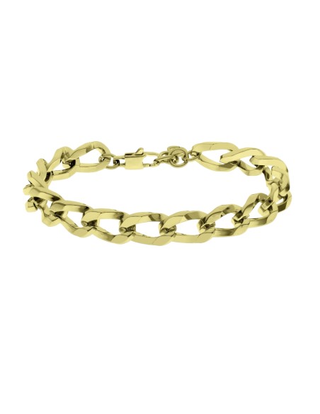 Bracciale in Acciaio Unisex Gourmette con Taglio a Diamante 1One
