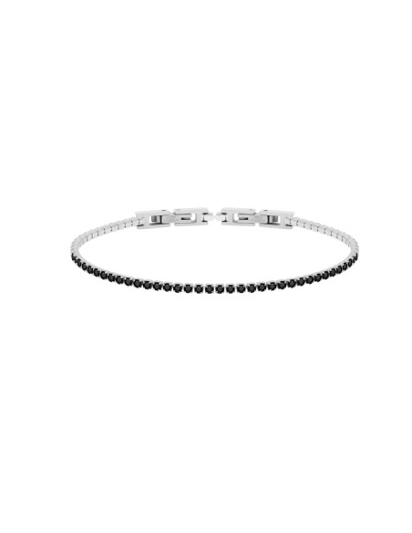 Bracciale in acciaio unisex Tennis piccolo nero 1One
