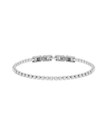 Bracciale in acciaio unisex Tennis grande bianchi 1One