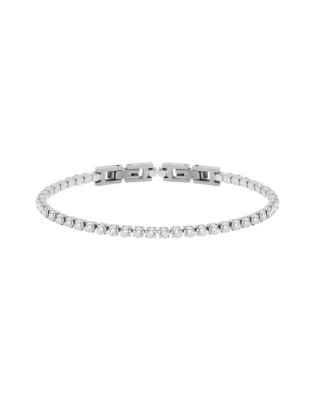 Bracciale in acciaio unisex Tennis grande bianchi 1One