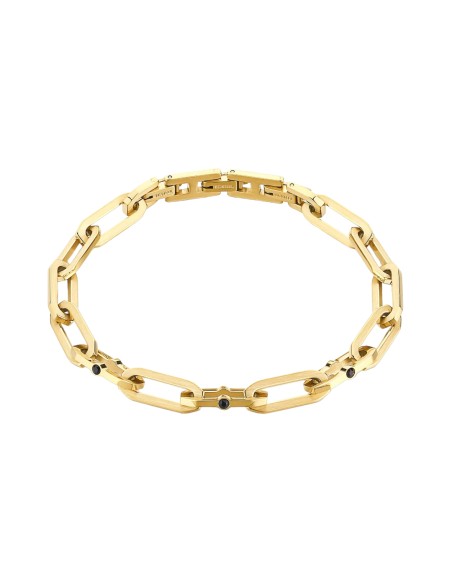 Bracciale in acciaio dorato uomo catena Genovese 1One