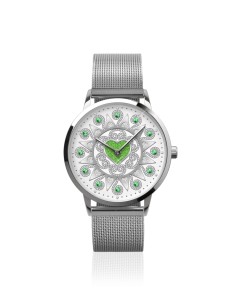 Orologio Presentosa Acciaio con 1 Cuore Verde RL