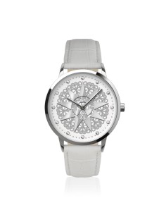 Orologio Presentosa in pelle bianca con 2 Cuori RL