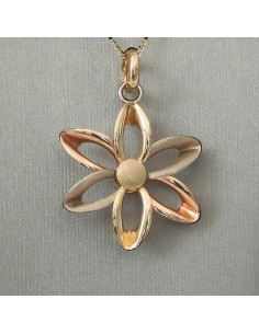 Ciondolo Fiore 3 Colori Oro Sodo Migliori