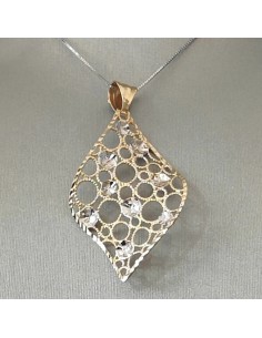 Ciondolo Foglia Oro Bicolore Intagliato Sodo Migliori