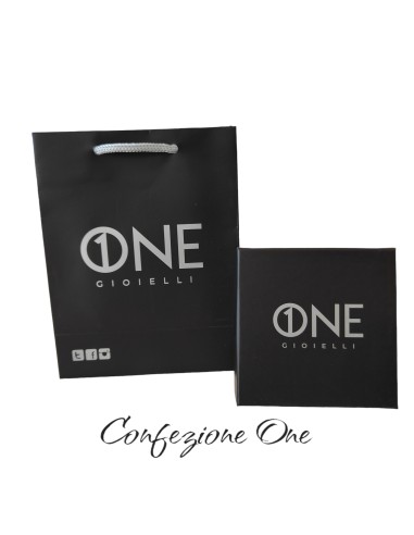 Bracciale in acciaio Gourmette con carbonio 1One