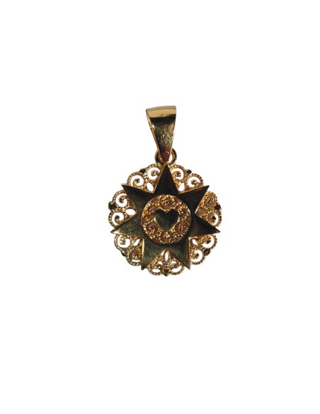Ciondolo Presentosa Oro 18Kt 1 Cuore RL