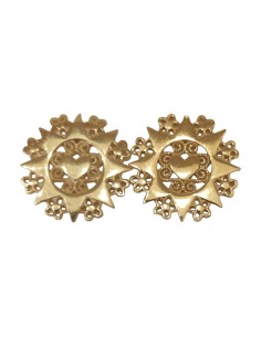 Orecchini Presentosa Stella con 1 Cuore Dorata RL