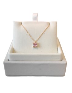 Girocollo Topazio Rosa Oro Giallo VeroOro