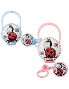 Scatola Porta Ciuccio più Spilla Coccinella Atelier