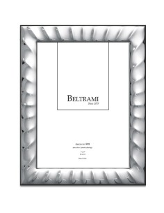 Cornice Lucida Onde New York Laminata in argento Beltrami