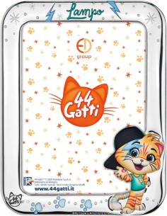 Cornice Bimbo Lampo Laminata in argento 44 Gatti