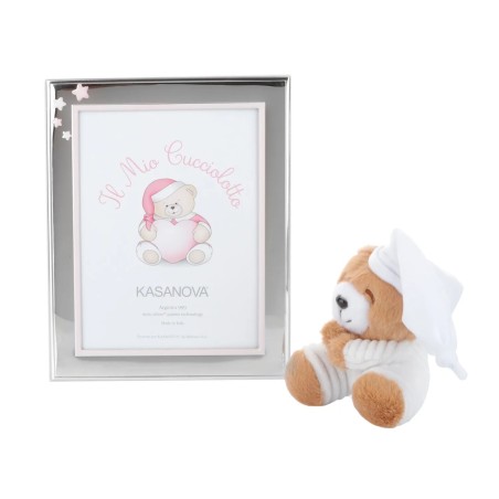Cornice Bimba Con Stelline e Orsetto Peluche Beltrami