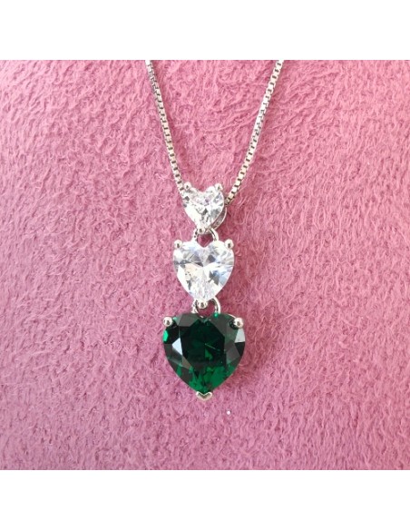 Girocollo in Argento con Tre Cuori RL