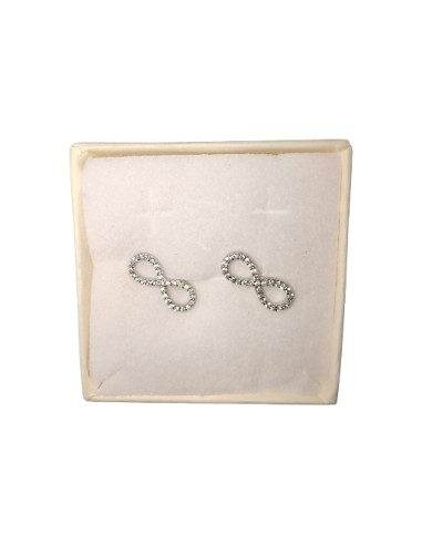Orecchini Infinito con Zirconi Bianchi Evidence