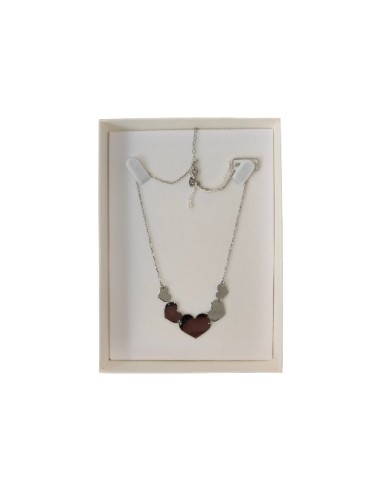 Girocollo Argento con Cinque Cuori RL