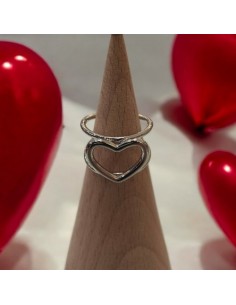 Anello in acciaio Cuore Aperto Touch me