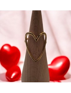 Anello Cuore Dorato lungo Touch Me