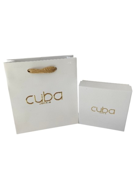 Bracciale Tennis Semirigido Pietre Blù e Bianco CUBA