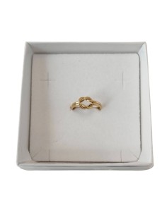 Anello in Acciaio Dorato Nodo D'Amore Touch Me