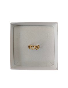 Anello Fascia Cuoricini in Acciaio Dorato Touch Me