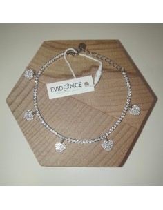 Bracciale Tennis in Argento Con Pendenti Cuore Evidence