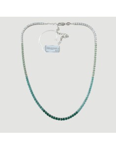 Girocollo Tennis Zirconi Sfumature Verdi InfinityOro