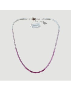 Girocollo Tennis Zirconi Sfumature Rosa InfinityOro
