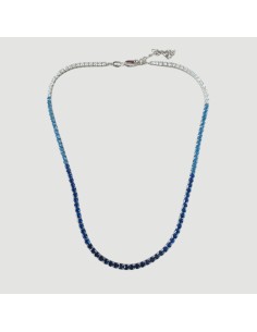 Girocollo Tennis Zirconi Sfumature Blù InfinityOro