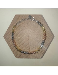 Bracciale Sfere in Argento Tricolore InfinityOro