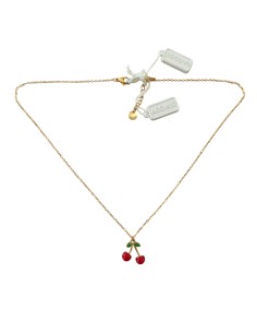 Girocollo in Acciaio Dorato con Ciliegia Think Positive