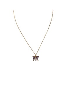 Girocollo in Acciaio dorato con Farfallina Think Positive