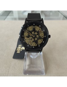 Orologio Presentosa in Acciaio Nero 1 Cuore Oro RL