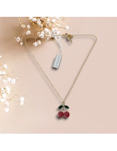 Girocollo Ciliegia in Acciaio Think Positive