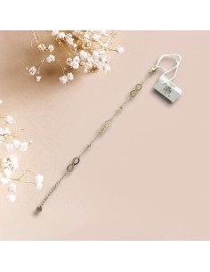 Bracciale in Acciaio Dorato Infinity Think Positive
