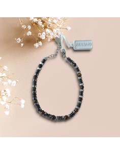 Bracciale Uomo con Perline di Occhio di Tigre Think Positive