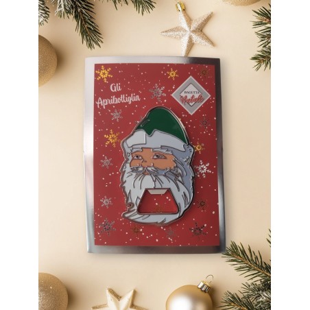 Apribottiglie Babbo Natale verde Bagutta