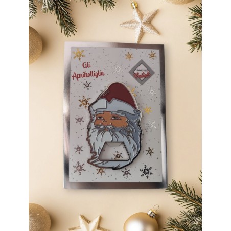 Apribottiglie Natalizio Babbo Natale Rosso Bagutta